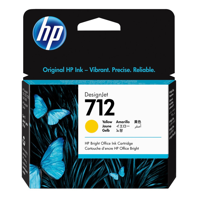 HP INC. 3ED69A HP 712 DesignJet Yellow Ink Cartridge, 3ED69A