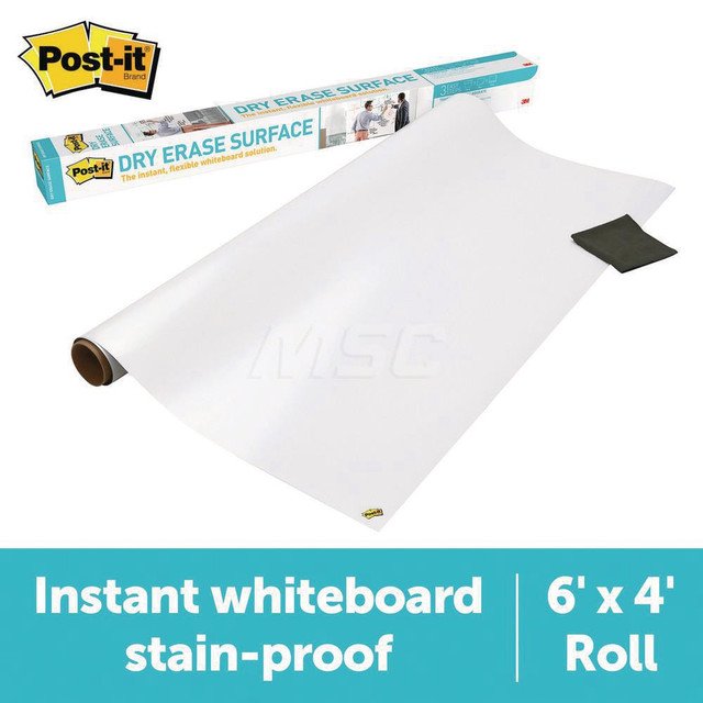 Post-It 7100096565 Whiteboards & Magnetic Dry Erase Boards; Height (Inch): 48 ; Width (Inch): 72 ; Color: White ; Includes: Cleaning Cloth ; UNSPSC Code: 44120000