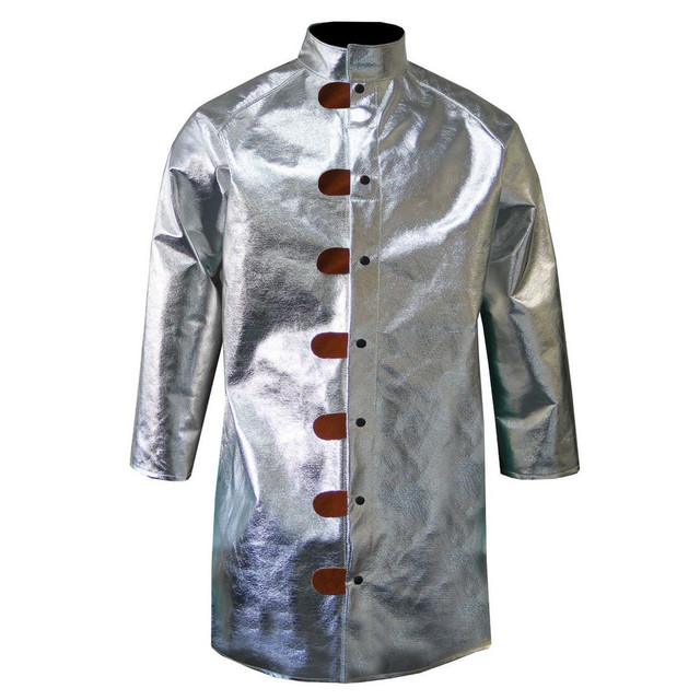 Chicago Protective Apparel 602-AKV-L Jackets & Coats; Garment Style: Coat ; Size: Large ; Garment Type: High Heat ; Gender: Men's ; Color: Silver ; Material: Aluminized Para Aramid