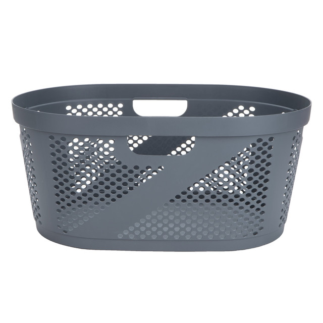 EMS MIND READER LLC HHAMP40-GRY Mind Reader 40L Laundry Basket Clothes Hamper, 23inL x 14.5inW x 10.5inH, Grey