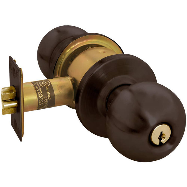 Arrow Lock RK11-BD-10B Knob Locksets; Type: Entrance ; Key Type: Keyed Different ; Material: Metal ; Finish/Coating: Oil-Rubbed Bronze ; Compatible Door Thickness: 1-3/8" to 1-3/4" ; Backset: 2.375