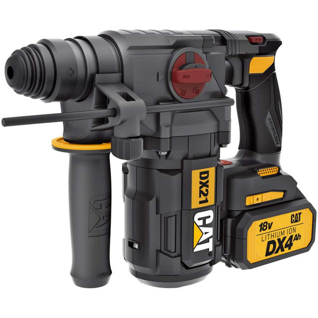 CAT DX21 Hammer Drills & Rotary Hammers; Chuck Type: SDS Plus ; Chuck Size (Inch): 1 ; Maximum No-Load Blows per Minute: 5400 ; Speed (RPM): 0 to 1200 ; Voltage: 18.00 ; Overall Length (Inch): 12-1/2