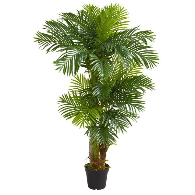 NEARLY NATURAL INC. 5590 Nearly Natural Hawaii Palm 72inH Artificial Tree With Pot, 72inH x 20inW x 20inD, Green NEARLY NATURAL INC. 5590 Nearly Natural Hawaii Palm 72inH Artificial Tree With Pot, 72inH x 20inW x 20inD, Green