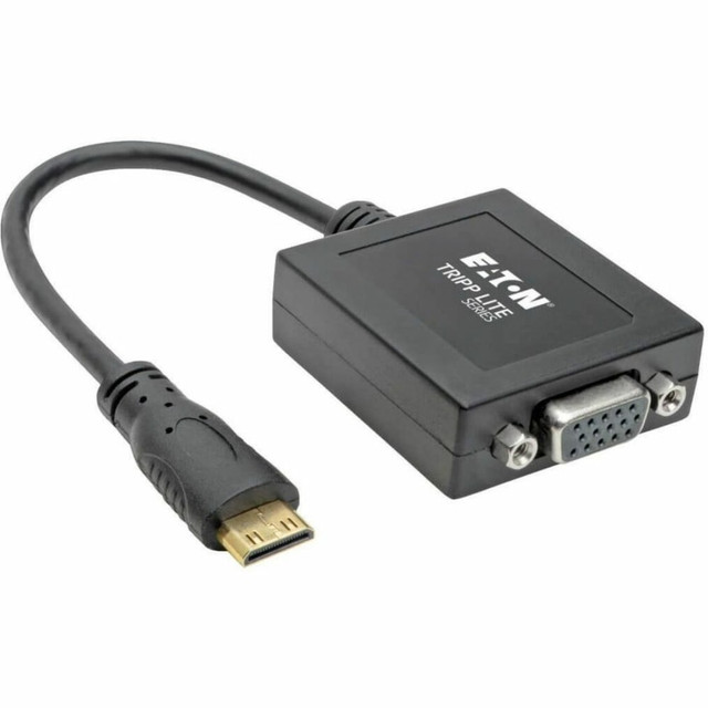 TRIPP LITE P131-06N-MINI Eaton Tripp Lite Series Mini HDMI to VGA Adapter Converter fo Smartphone / Tablet / Ultrabook - Video converter - Mini-HDMI - VGA - black TRIPP LITE P131-06N-MINI Eaton Tripp Lite Series Mini HDMI to VGA Adapter Converter fo Smartphone / Tablet / Ultrabook - Video converter - Mini-HDMI - VGA - black