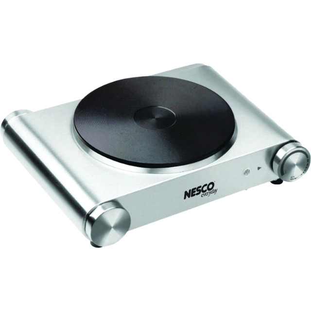 METAL WARE CORP. SB-01 Nesco Single-Burner Electric Cast Iron Hot Plate, 3-1/2inH x 9-3/4inW x 11-3/4inD, Silver