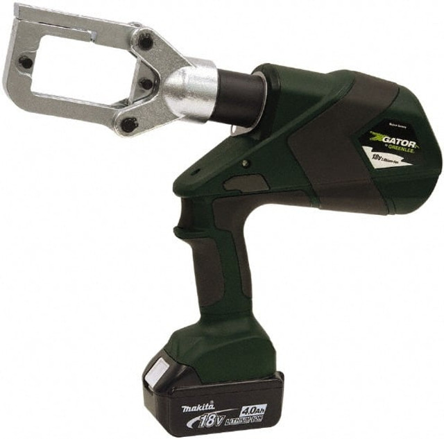 Greenlee E6CCXLX11 Power Crimper: 12,000 lb Capacity, Lithium-ion Battery Included, Pistol Grip Handle, 120V