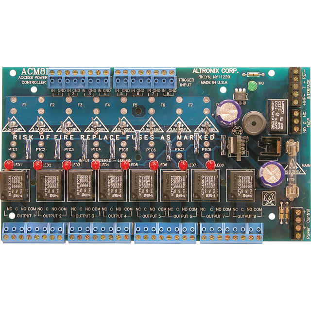 ALTRONIX CORPORATION ACM8CB Altronix ACM8CB Access Power Controller Module - 12 V AC, 24 V AC, 12 V DC, 24 V DC ALTRONIX CORPORATION ACM8CB Altronix ACM8CB Access Power Controller Module - 12 V AC, 24 V AC, 12 V DC, 24 V DC