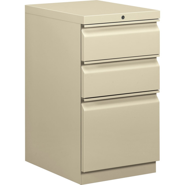 HNI CORPORATION 33720RL HON Efficiencies 19-7/8inD Vertical 3-Drawer Mobile Pedestal File Cabinet, Putty