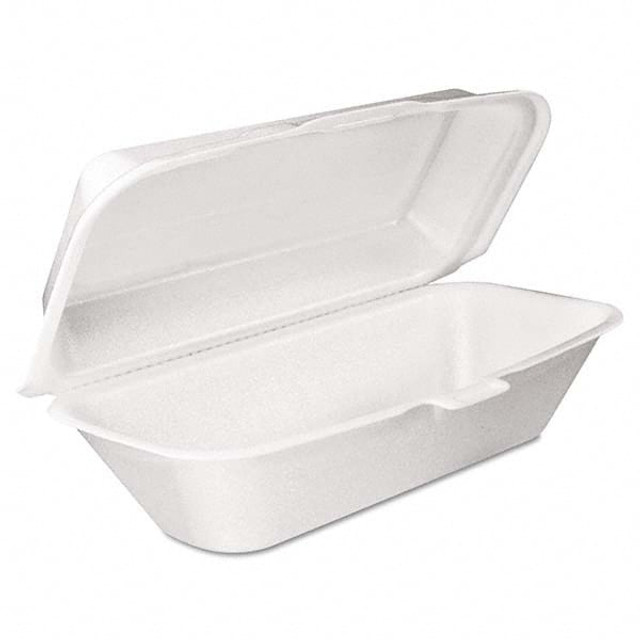 DART DCC99HT1R Foam Hoagie Container with Removable Lid, 9-4/5 x 5-3/10 x 3-3/10, White, 125/Bag