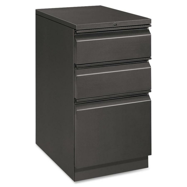 HNI CORPORATION 33723RS HON Efficiencies 22-7/8inD Vertical 3-Drawer Mobile Pedestal File Cabinet, Charcoal