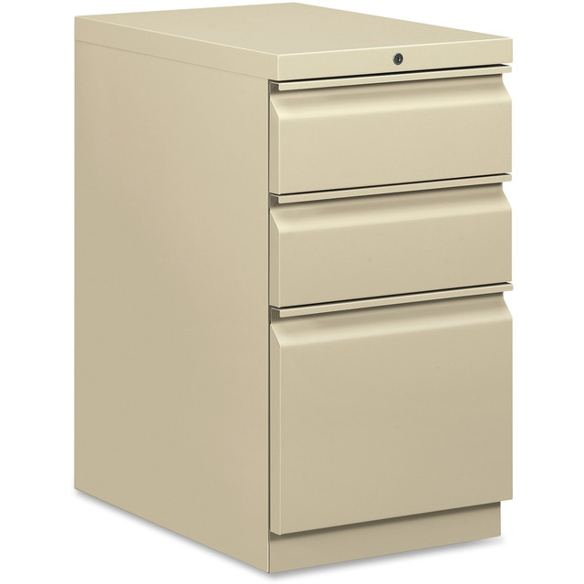 HNI CORPORATION 33723RL HON Efficiencies 22-7/8inD Vertical 3-Drawer Mobile Pedestal File Cabinet, Putty
