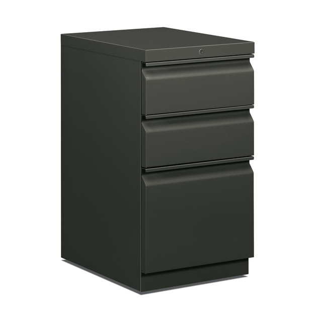HNI CORPORATION 33720RS HON Efficiencies 19-7/8inD Vertical 3-Drawer Mobile Pedestal File Cabinet, Charcoal