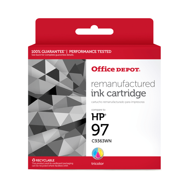 CLOVER TECHNOLOGIES GROUP, LLC OD297A Office Depot Brand Remanufactured Tri-Color Ink Cartridge Replacement For HP 97 CLOVER TECHNOLOGIES GROUP, LLC OD297A Office Depot Brand Remanufactured Tri-Color Ink Cartridge Replacement For HP 97