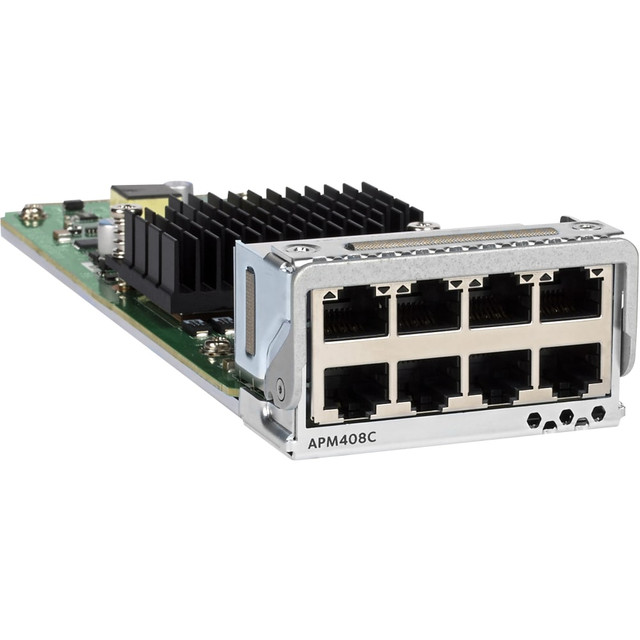 NETGEAR INC. Netgear APM408C-10000S  8x100M/1G/2.5G/5G/10GBASE-T Port Card - For Data Networking - 8 x RJ-45 10GBase-T LAN - Twisted Pair10 Gigabit Ethernet, 2.5 Gigabit Ethernet, 5 Gigabit Ethernet, Gigabit Ethernet