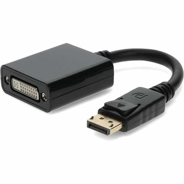 ADD-ON COMPUTER PERIPHERALS, INC. DP2VGA-HDMI-DVI-B AddOn 8in DisplayPort to DVI/HDMI/VGA Adapter Cable - Video converter - DisplayPort - VGA - black - with DisplayPort-HDMI cable, DisplayPort-DVI cable ADD-ON COMPUTER PERIPHERALS, INC. DP2VGA-HDMI-DVI-B AddOn 8in DisplayPort to DVI/HDMI/VGA Adapter Cable - Video converter - DisplayPort - VGA - black - with DisplayPort-HDMI cable, DisplayPort-DVI cable