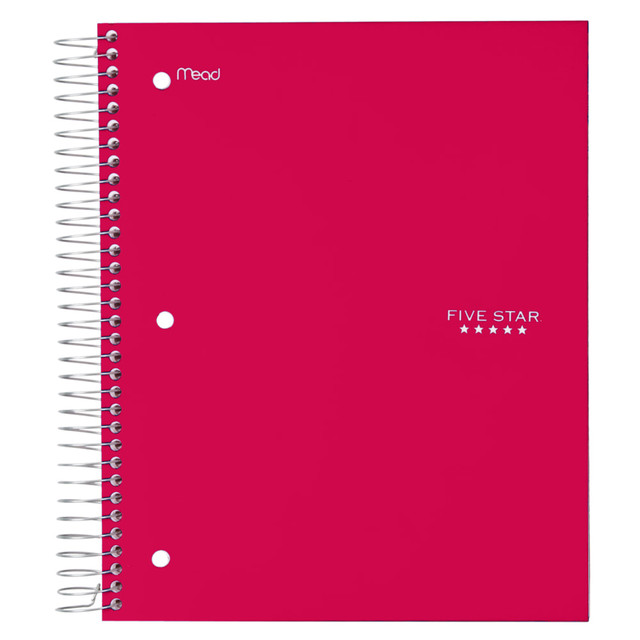 ACCO BRANDS USA, LLC Five Star 07114  Trend Notebook, 8 Pockets, 8in x 10 1/2in, 5 Subjects, Wide Ruled, 200 Sheets, Assorted Colors (No Color Choice)