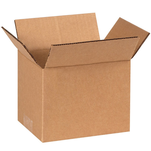 B O X MANAGEMENT, INC. Partners Brand 755  Corrugated Boxes, 7in x 5in x 5in, Kraft, Pack Of 25