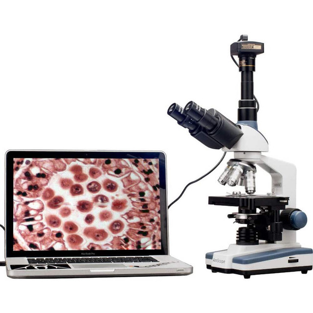 AmScope T120B-10M Microscopes; Microscope Type: Compound ; Eyepiece Type: Trinocular ; Image Direction: Upright ; Eyepiece Magnification: 10x