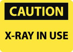 AccuformNMC Accident Prevention Sign: Rectangle, "Caution, X-RAY IN USE" C660RB