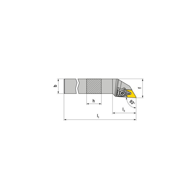 Ceratizit 70541725 Indexable Turning Toolholders; Toolholder Style: DDJNL ; Lead Angle: 93.000 ; Insert Holding Method: Wedge ; Shank Width (mm): 25.00 ; Shank Height (mm): 25.00 ; Overall Length (mm): 150.0000