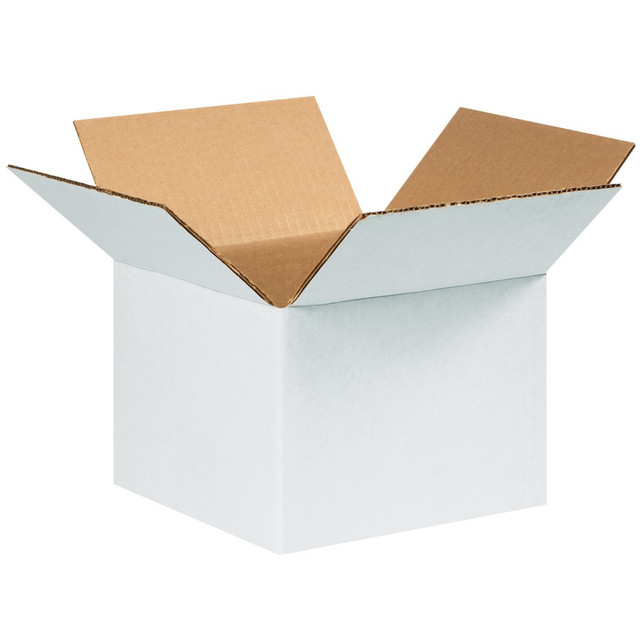 B O X MANAGEMENT, INC. 886W Partners Brand White Corrugated Boxes, 8in x 8in x 6in, Pack Of 25