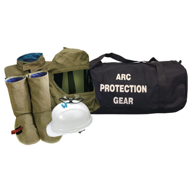 Chicago Protective Apparel AG40-CL-2XL-NG Arc Flash Clothing Kits; Protection Type: Arc Flash ; Garment Type: Coat; Hoods; Leggings ; Maximum Arc Flash Protection (cal/Sq. cm): 40.00 ; Size: 2X-Large ; Glove Type: Not Included ; Head or Face Protecti