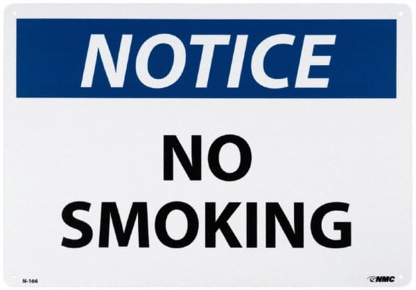 AccuformNMC Sign: Rectangle, "Notice - No Smoking" N166RC