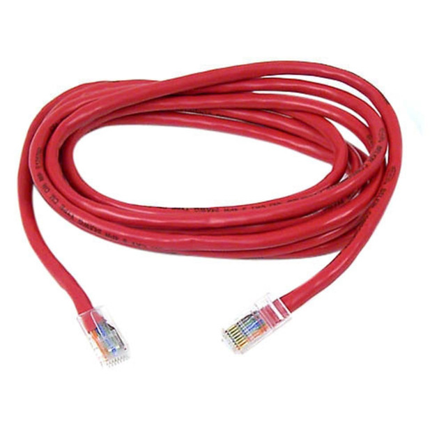 BELKIN, INC. A3L791-15-RED Belkin UTP Cat5e Cable - RJ-45 Male - RJ-45 Male - 15ft - Red