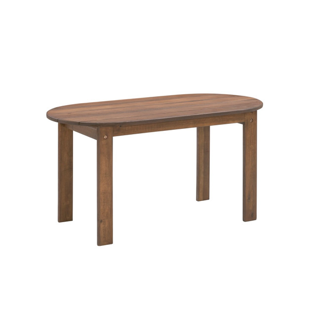 LINON HOME DECOR PRODUCTS, INC OFDP1245 Linon Troy Adirondack Indoor/Outdoor Coffee Table, 18-1/8inH x 18-1/8inW x 35-1/4inD, Teak