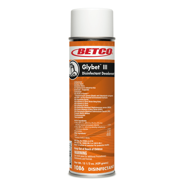 BETCO CORPORATION 1086238V Betco Glybet III Disinfectant, 15.5 -Oz Spray Can BETCO CORPORATION 1086238V Betco Glybet III Disinfectant, 15.5 -Oz Spray Can