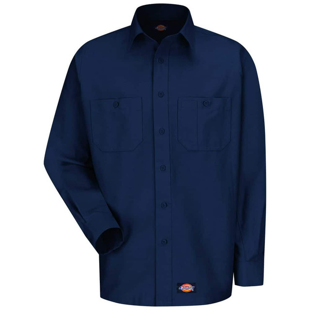 Dickies WS10NV LN 3XL Shirts; Garment Style: Long Sleeve ; Garment Type: General Purpose ; Size: 3X-Large ; Material: Cotton; Polyester ; Chest Size (Inch): 54-56 ; Material Weight (oz.): 5.2500
