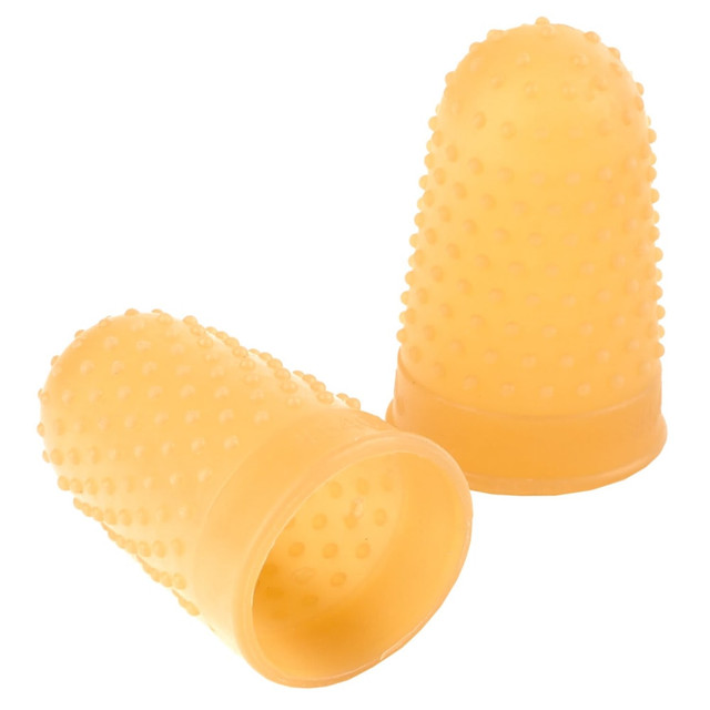 ACCO BRANDS USA, LLC S7054035 Swingline Rubber Fingertips, #11 1/2, 5/8in Diameter, Amber, Box Of 12