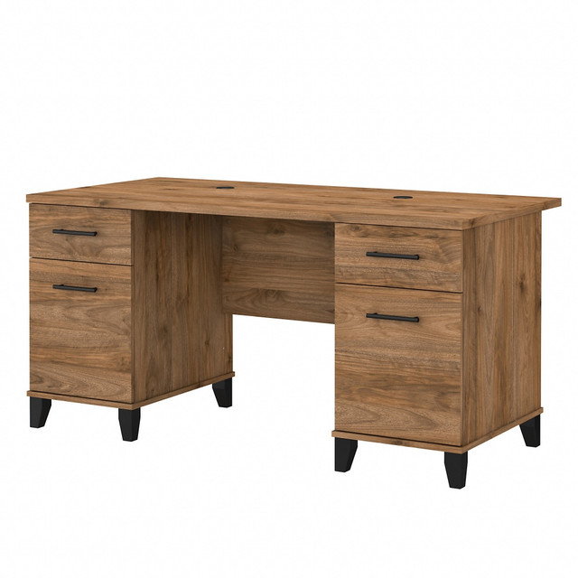 BUSH INDUSTRIES INC. WC81328K Bush Business Furniture Somerset 60inW Office Computer Desk With Drawers, Fresh Walnut, Standard Delivery BUSH INDUSTRIES INC. WC81328K Bush Business Furniture Somerset 60inW Office Computer Desk With Drawers, Fresh Walnut, Standard Delivery