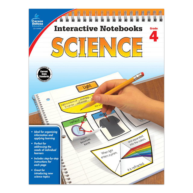 CARSON-DELLOSA PUBLISHING LLC Carson-Dellosa 104908  Interactive Notebooks: Science, Grade 4