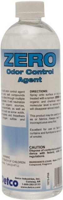 Detco 1875-P06 Zero, 16 oz Bottle w/ Sprayer, Odor Counteractant