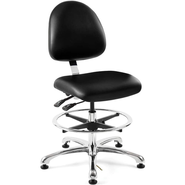 Bevco 9551M-E-V-BLK Task Chair: Vinyl, Adjustable Height, Black
