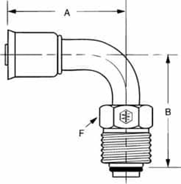 Eaton 75710E-Z72 Hydraulic Hose Elbow: 1-1/16-16