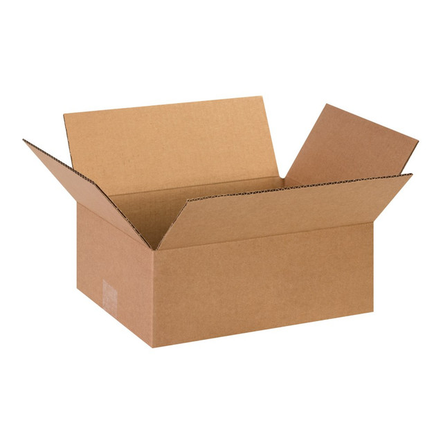 B O X MANAGEMENT, INC. 13105 Partners Brand Flat Corrugated Boxes, 13in x 10in x 5in, Kraft, Pack Of 25