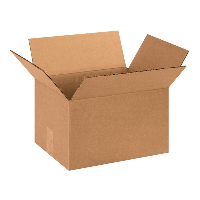 B O X MANAGEMENT, INC. 13108 Partners Brand Corrugated Boxes, 13in x 10in x 8in, Kraft, Pack Of 25