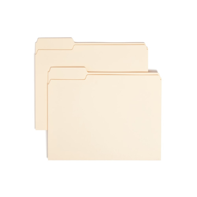 SMEAD MFG CO 153L-1 Smead Selected Tab Position Manila File Folders, Letter Size, 1/3 Cut, Position 1, Pack Of 100