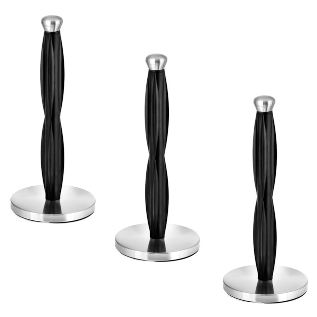 ADIR CORP. ALP433-05-3PK Alpine Paper Towel Holders, Pewter Perfect, 14in x 6-3/4in x 6-3/4in, Black/Silver, Pack Of 3 Holders