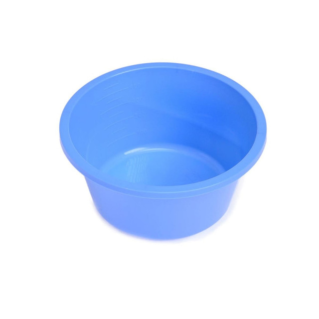 MEDLINE INDUSTRIES, INC. DYND50315 Medline Sterile Plastic Bowls, Graduated, 16 Oz, Blue, Pack Of 100