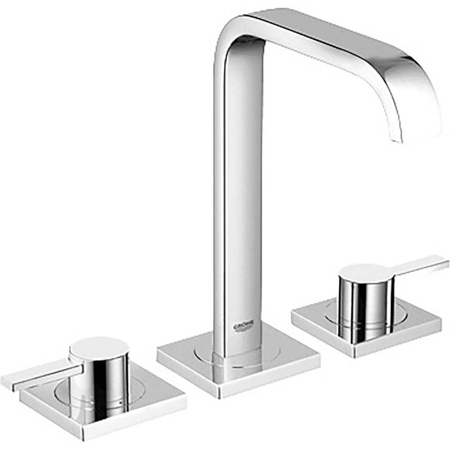Grohe 2019100A Lavatory Faucets; Spout Type: High Arc ; Handle Type: Lever ; Mounting Centers: 8 (Inch); Finish/Coating: Polished Chrome