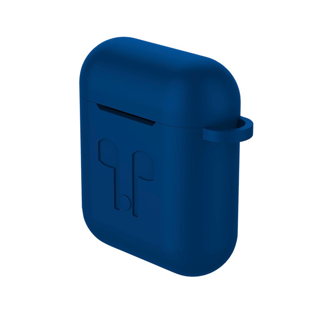 Protect your favorite music accessory from dust, accidental drops and even rain with the Ativa Silicone Cover For AirPods. The cover is made from a soft, durable silicone for long-lasting use, and still allows for handy wireless charging.  Compatible with 1st and 2nd generation Apple AirPods.  Made from a durable silicone material to help protect your AirPods case from dust, scratches and bumps.  Bottom flap covers the charging port for easy accessibility.  Case still allows for wireless charging.  Backed by the manufacturer's 1-year limited warranty.  Available in assorted colors. Option for color choice is not available.