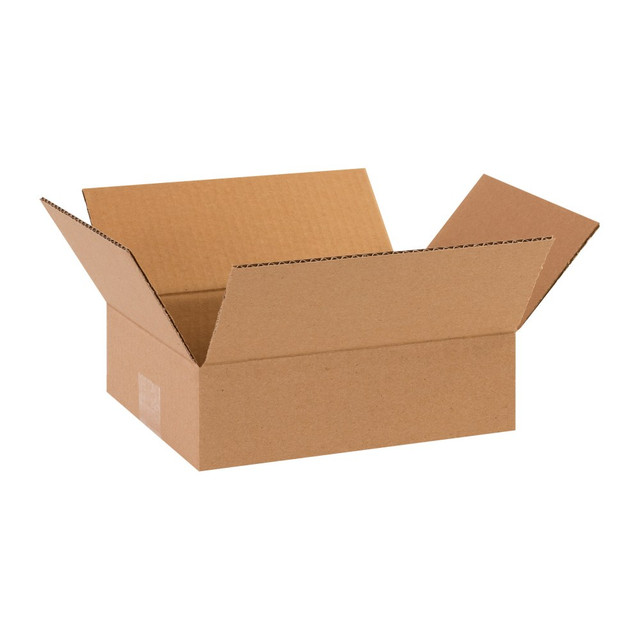 B O X MANAGEMENT, INC. 1083 Partners Brand Flat Corrugated Boxes, 10in x 8in x 3in, Kraft, Pack Of 25