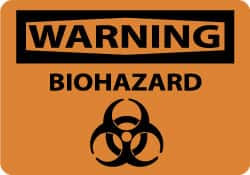 AccuformNMC Sign: Rectangle, "Warning - Biohazard" W413PB