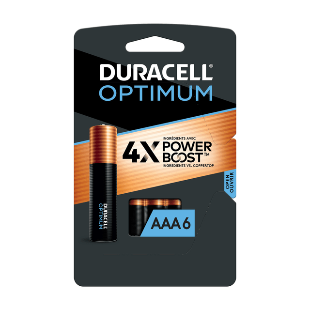 THE DURACELL COMPANY 5005578 Duracell Optimum AAA Alkaline Batteries, Pack Of 6