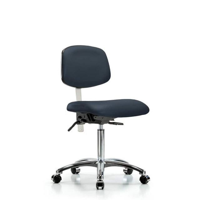 Blue Ridge Ergonomics MSC44193 Task Chair: Vinyl, Imperial Blue