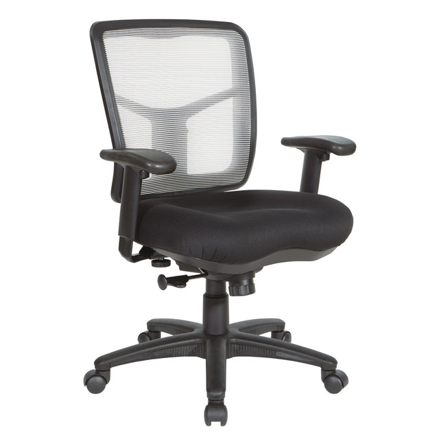 OFFICE STAR PRODUCTS 92555-9206 Office Star Pro-Line II Air Mist Ergonomic Mesh Mid-Back Manager Chair, White