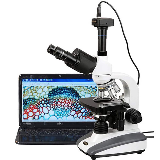 AmScope T360B-10M Microscopes; Microscope Type: Compound ; Eyepiece Type: Trinocular ; Image Direction: Upright ; Eyepiece Magnification: 10x